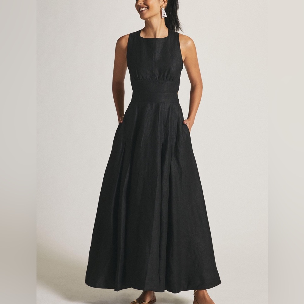 ANTHRO NEW WITH TAGS: Aureta studio black linen dress